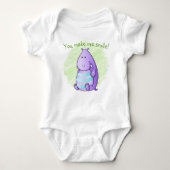 Kute Oerwouden | Baby Hippo Baby Romper (Voorkant)