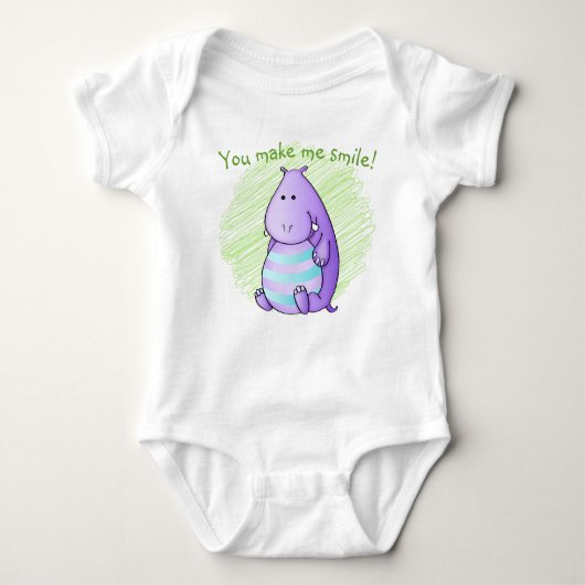 Kute Oerwouden | Baby Hippo Baby Romper (Voorkant)