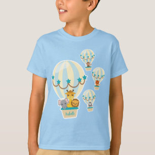 Kute Oerwouden die vliegen in luchtballonnen T-shirt