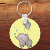 Kute olifant met Sleutelhanger van de vlinder (Voorkant)