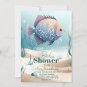 Kute onder het Zee Boy Baby shower Kaart (Voorkant)