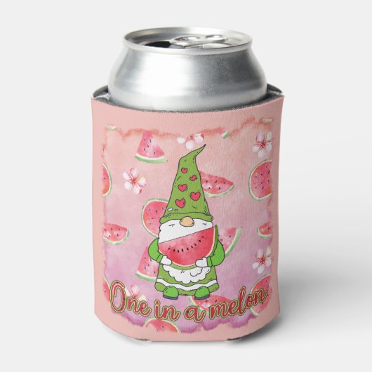 Kute one in a melon Summer Gnome Blikjeskoeler (Blikje Voorkant)