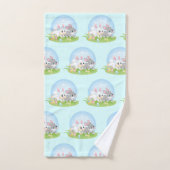 Kute oosterkonijnen bad handdoek (Handdoek)