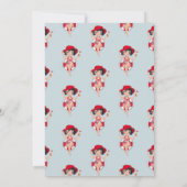 Kute op 4 juli van het poolfeest kaart (Achterkant)