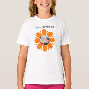 Kute Oranje ventilator Lijst voor huisfotomeisjes T-shirt