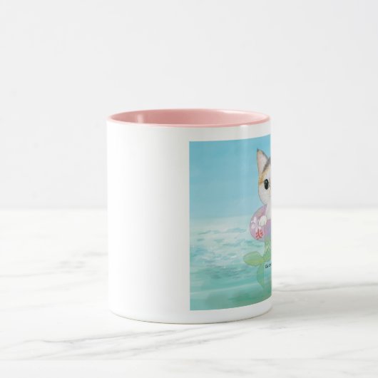 Kute ormaid met een zwemring mok (Midden)