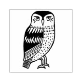Kute Owl Bird Hand Drage CUSTOMIZE IT Rubberstempel (Afrduk)