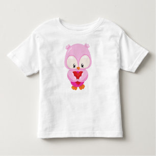Kute Owl, Little Owl, Owl in Love, Hearts Kinder Shirts