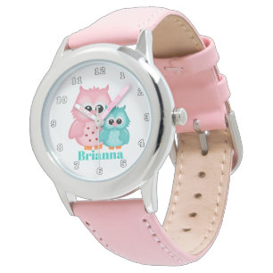 Kute owl lovers voegen naamhorloge toe horloge