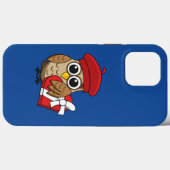 Kute Owl met Red Beret en Heart Box Case-Mate iPhone Case (Achterkant (horizontaal))