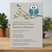 Kute Owl op Branch Baby Shower Kaart