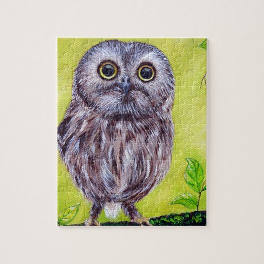Kute Owl Painting Legpuzzel (Verticaal)