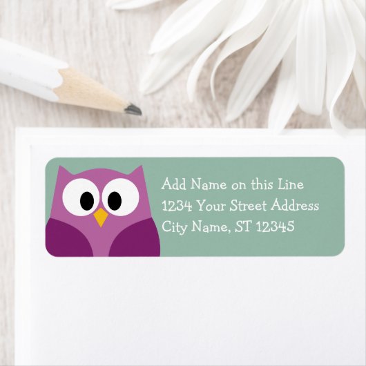 Kute Owl - Return Address Labels (Insitu)