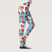 Kute Owl vliegen met hartballonnen Leggings (Rechts)