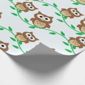 Kute Owl Wrapping Paper Cadeaupapier (Hoek)