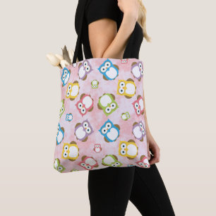 Kute Owls, Owl Pattern, Colorful Owls, Baby Owls Draagtas