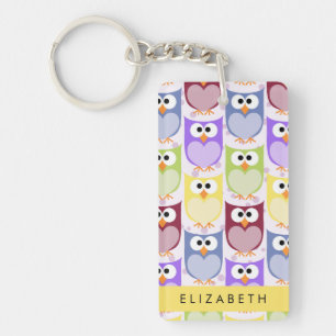 Kute Owls, Owl Pattern, Colorful Ownership, Jouw n Sleutelhanger