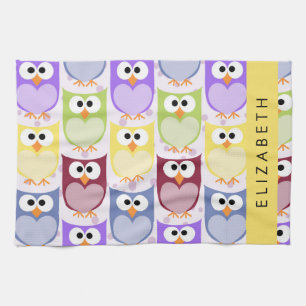 Kute Owls, Owl Pattern, Colorful Ownership, Jouw n Theedoek