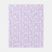 Kute Paarse kerstbomen Fleece Blanket (Voorkant)