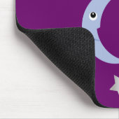 Kute Paarse koe die over de maan springt Muismat (Hoek)