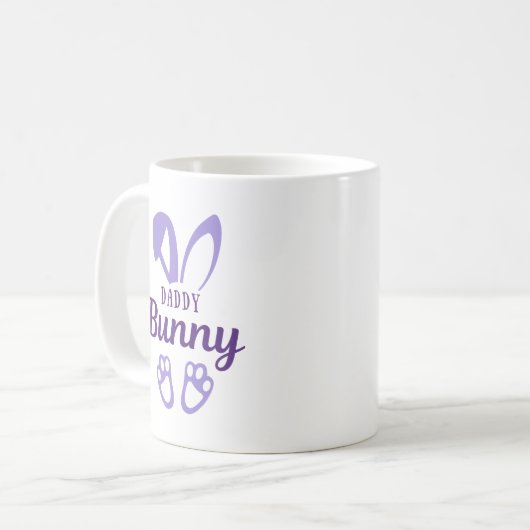 Kute Paarse paaspap Bunny Rabbit Pap Koffiemok (Voorkant links)