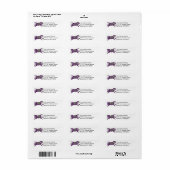 Kute Paarse spider return Address Label (Full Sheet)