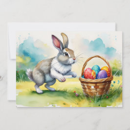 Kute paasbunny feestdagenkaart