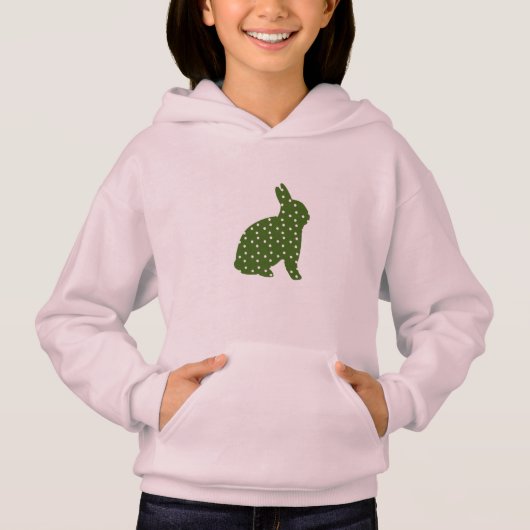 Kute Paasbunny green met witte vlekken (Voorkant)