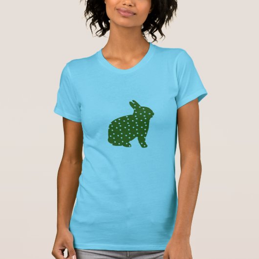 Kute Paasbunny green met witte vlekken T-shirt (Voorkant)