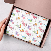 Kute paasgnomen Girly Spring Flowers Eggs Tissuepapier