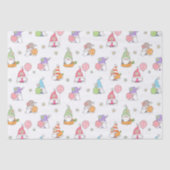 Kute paasgnomen Girly Spring Flowers Eggs Tissuepapier (Voorkant)