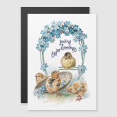 Kute paaskip & Blue-Vergeet-me-nots (Voorkant / Achterkant)