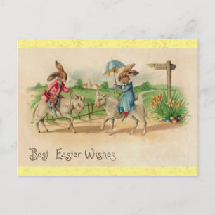 Kute paaskonijn briefkaart