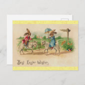 Kute paaskonijn briefkaart (Voorkant / Achterkant)