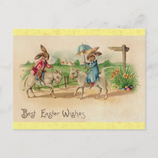 Kute paaskonijn briefkaart (Voorkant)