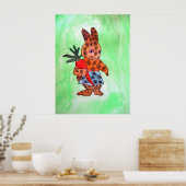 Kute Paasmakerij kinder illustratiekunst poster (Keuken)