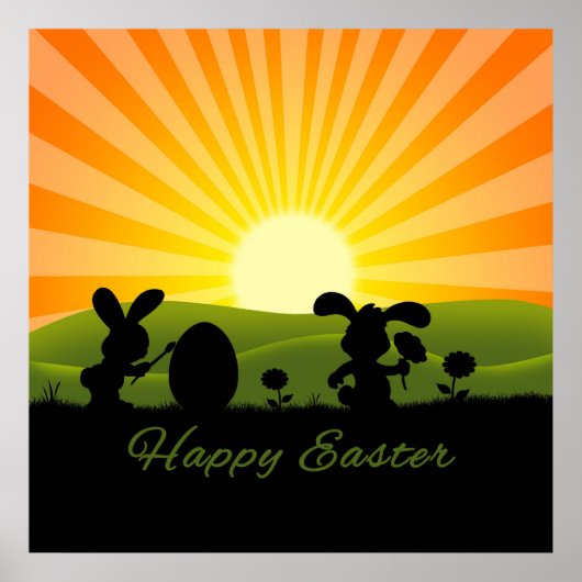 Kute paaspaaseieren poster (Voorkant)