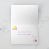 Kute paaspaastante Dank je wel Bedankkaart (Binnen)