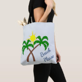 Kute palm Beach Please Canvas tas (Dichtbij)