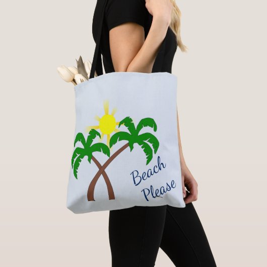Kute palm Beach Please Canvas tas (Dichtbij)