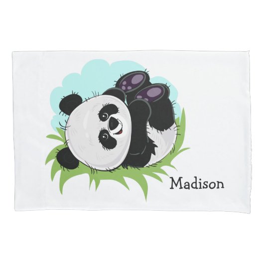 Kute Pandas aangepaste naamloze proefkoffers Kussensloop (Voorkant)