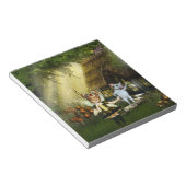 Kute paring en witte muis notitieblok (Schuin)