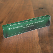 Kute past de Professionele Desk van de Tekst naamp Naambordje (Zijkant)