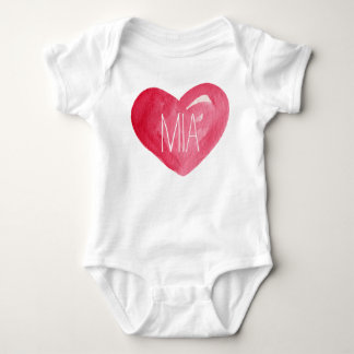 Kute past het Hart van de Naam van Baby aan Romper