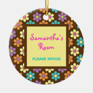 Kute pasta Daisies Girl's Room Door Hanger Keramisch Ornament