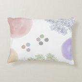 Kute Pastel Abstracte penseelstreek Accent Kussen (Achterkant)