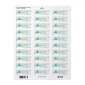 Kute Pastel Blue Dragon Return Label (Full Sheet)