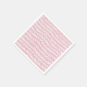 Kute pastel herringbone-patroon op roze servet (Hoek)