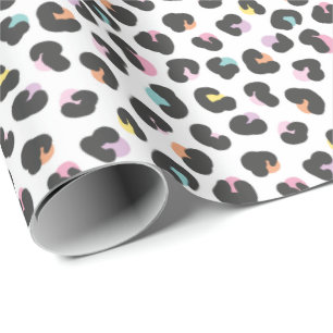 Kute pastelluipspatroon op wit cadeaupapier