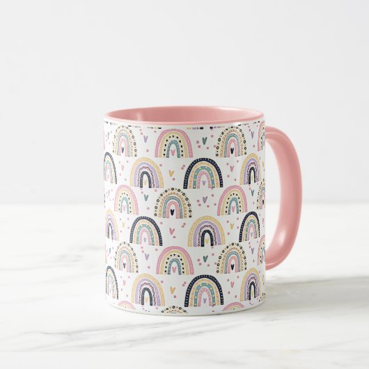 Kute pastelregenbogen mok (Voorkant rechts)